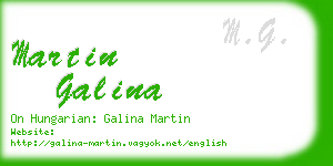 martin galina business card